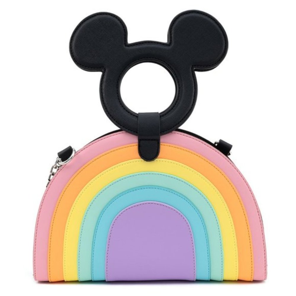 Loungefly x Disney Mickey Mouse Pastel Rainbow Crossbody Bag - Picture 6 of 10